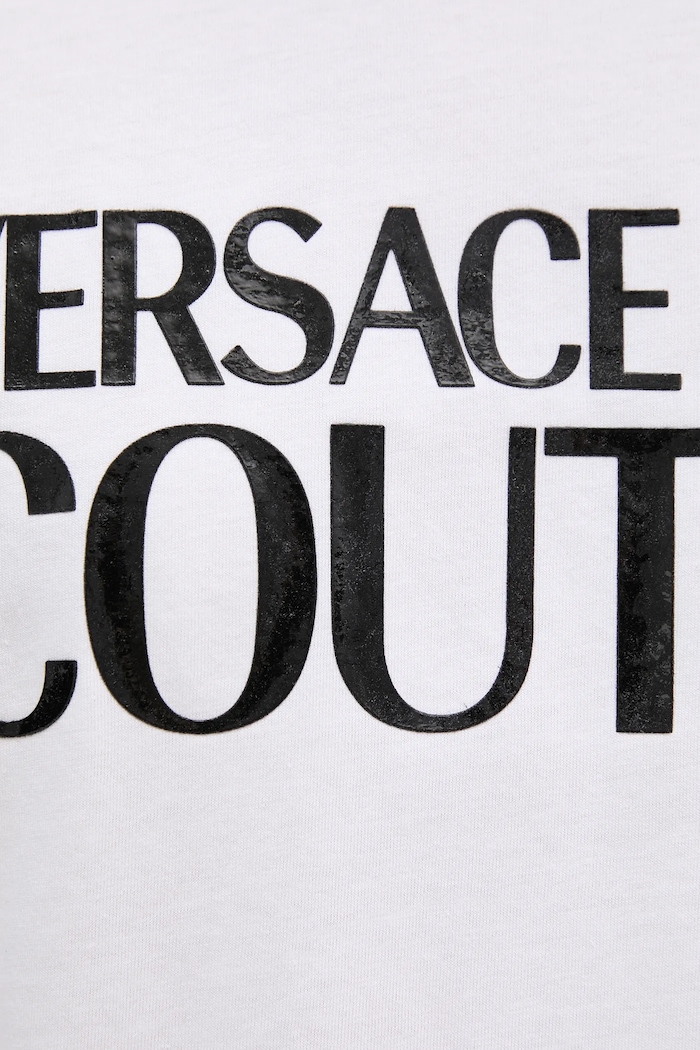Versace Jeans Couture tricou din bumbac 78GAHE05.CJ00E alb