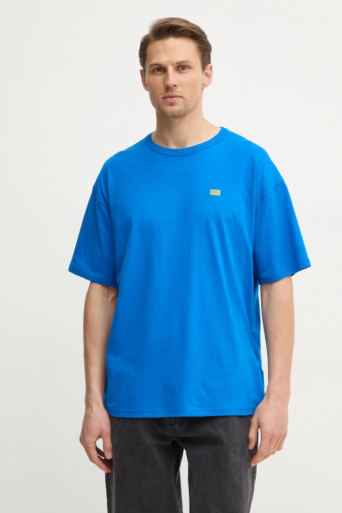 Diesel T-shirt oversize męski bawełniany T-BOXT-R30 T-SHIRT bawełna fioletowy A16400.0QIAM