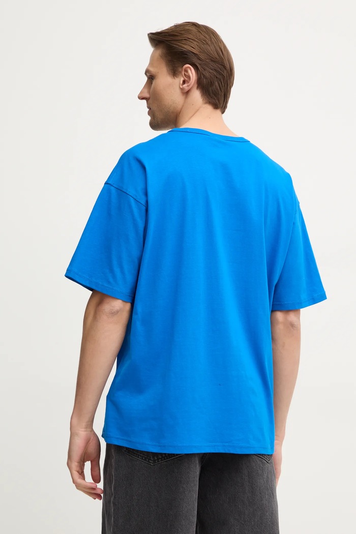 Odzież Diesel T-shirt oversize męski bawełniany T-BOXT-R30 T-SHIRT A16400.0QIAM fioletowy