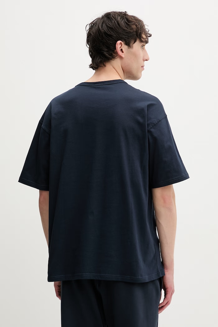 Oblačila Diesel oversize kratka moška bombažna majica T-BOXT-R30 T-SHIRT A16400.0QIAM mornarsko modra