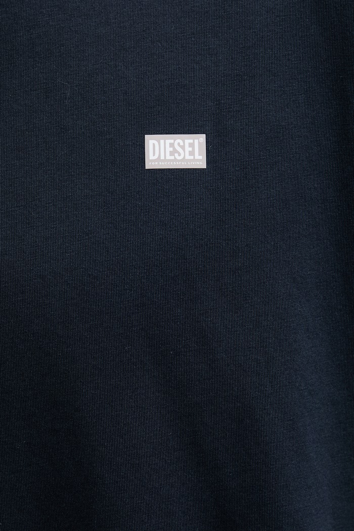 Diesel oversize kratka moška bombažna majica T-BOXT-R30 T-SHIRT A16400.0QIAM mornarsko modra