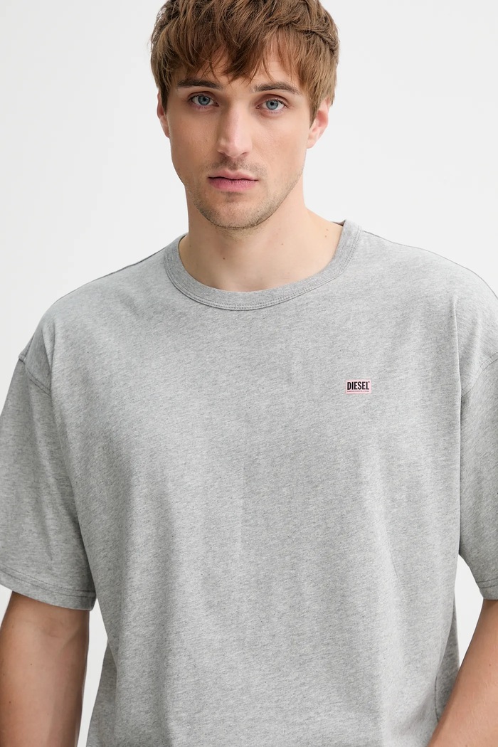 Diesel t-shirt oversize męski bawełniany T-BOXT-R30 T-SHIRT szary A16400.0QIAM