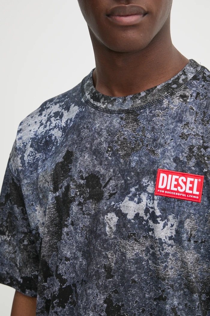 Bavlněné tričko Diesel T-BOXT-R12 T-SHIRT A16403.0QLAF šedá