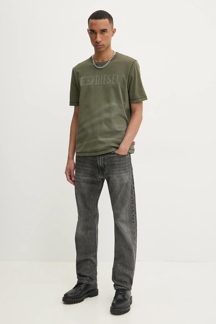 Diesel t-shirt T-ADJUST-R13 T-SHIRT A16428.0LJBS zielony SS25