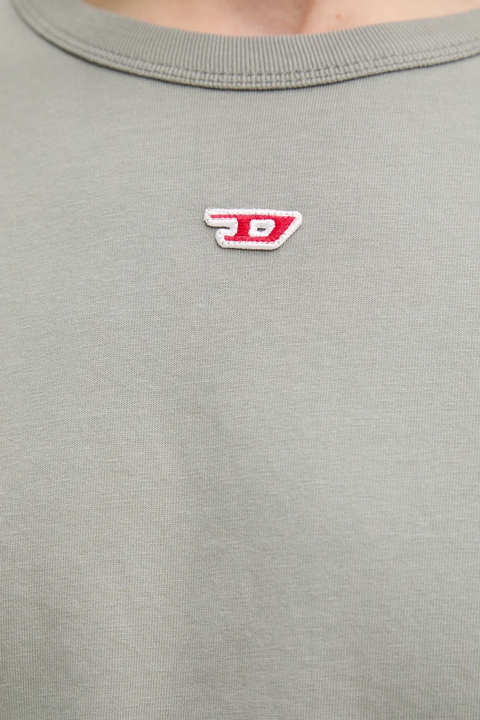 Diesel t-shirt bawełniany T-ADJUST-R23 T-SHIRT A16614.0QLAA zielony