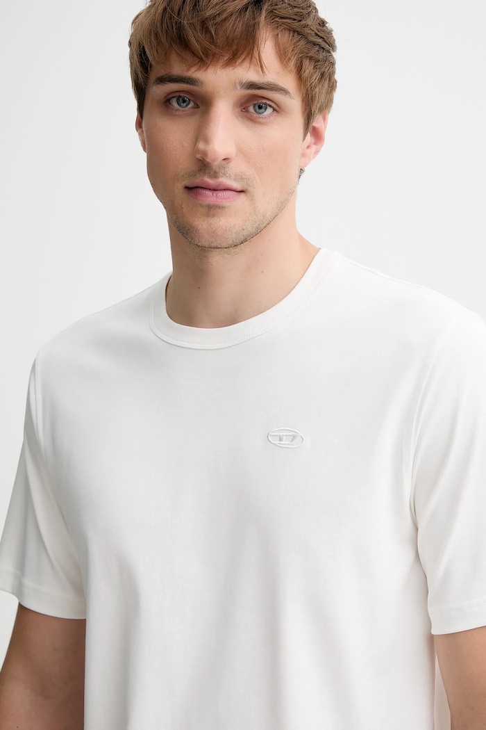 Tričko Diesel T-ADJUST-SLITS-R17 T-SHIRT biela A16672.0AIJU