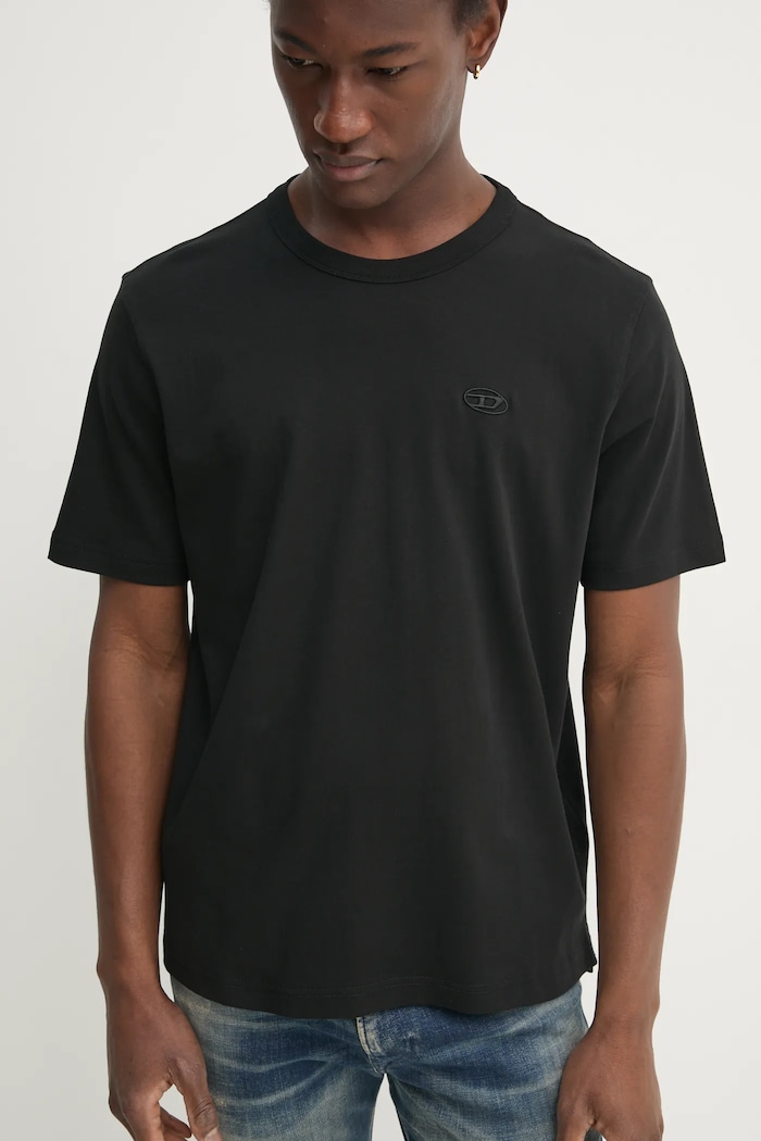 Diesel t-shirt T-ADJUST-SLITS-R17 T-SHIRT fekete A16672.0AIJU