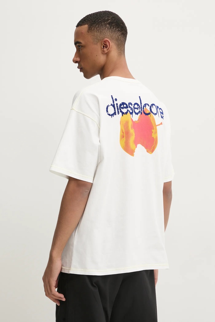 Tričko Diesel T-BOXT-R18 T-SHIRT kulatý béžová A16689.0AKAK