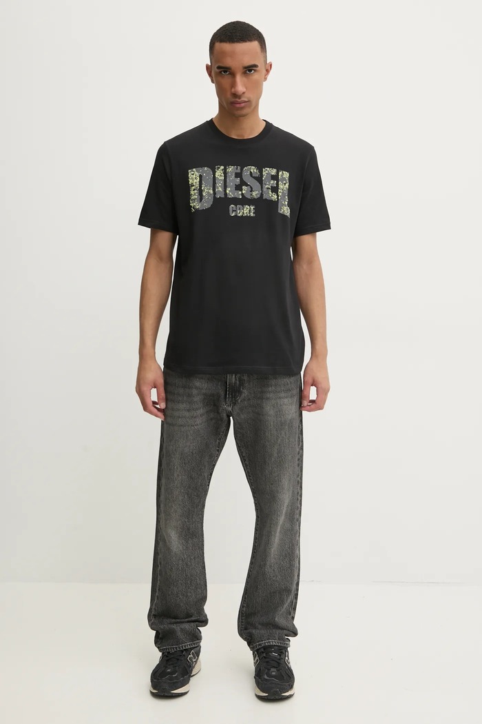 Diesel t-shirt T-ADJUST-R25 T-SHIRT A17268.0PLAT czarny SS25