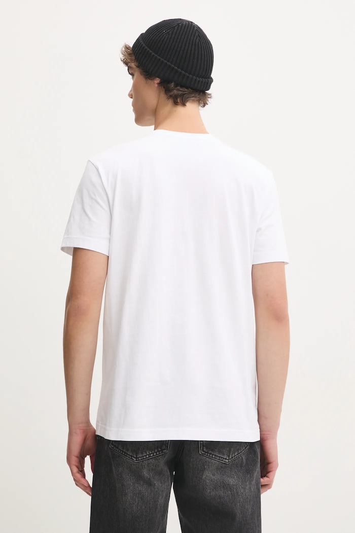 Odzież PURPLE BRAND t-shirt bawełniany CLEAN JERSEY SS TEE P109.CBAC125 biały