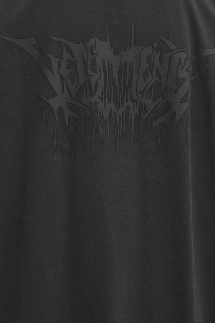 VETEMENTS cotton t-shirt Drip Metal Oversized UA66TR660B black