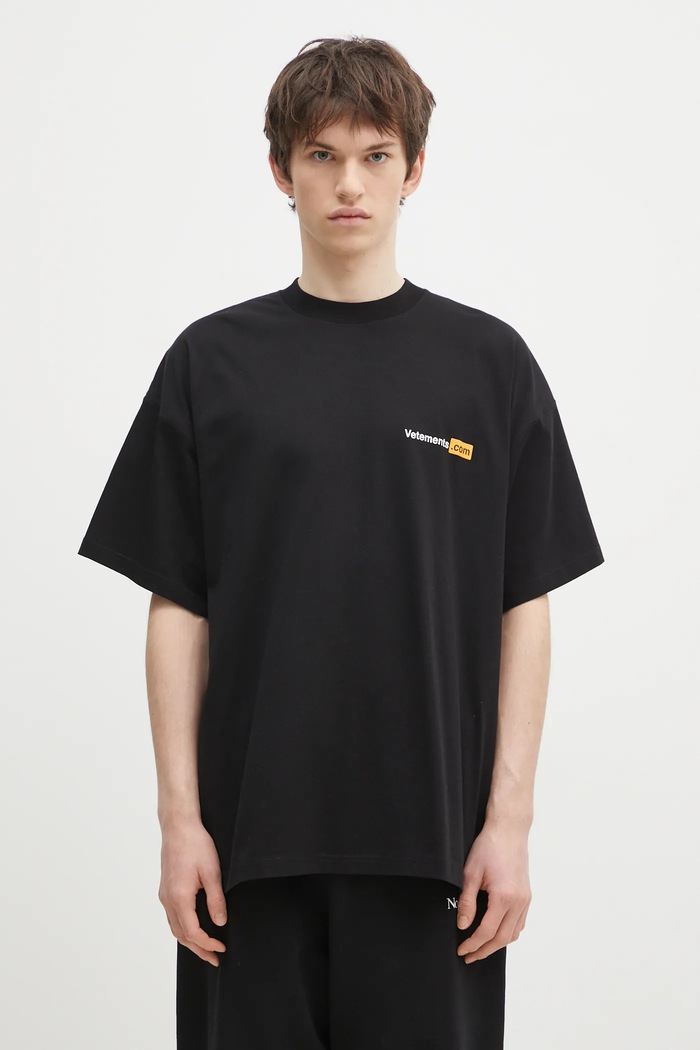 Clothing VETEMENTS cotton t-shirt Vetements.Com Regular UA66TR750B black