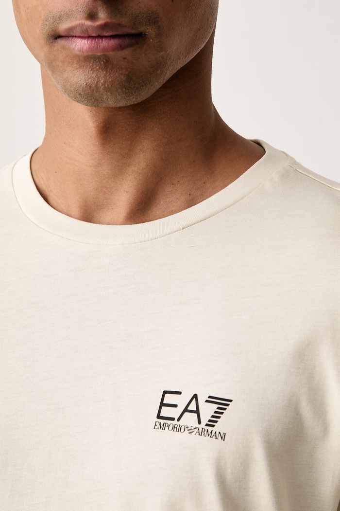 EA7 Emporio Armani t-shirt ανδρικό βαμβακερό μπεζ AF10375.7M000567