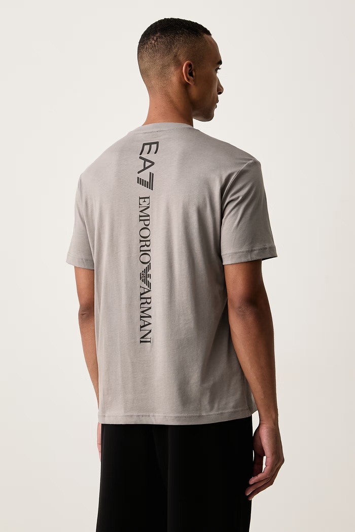 Ρούχα EA7 Emporio Armani t-shirt ανδρικό βαμβακερό AF10375.7M000567 γκρί