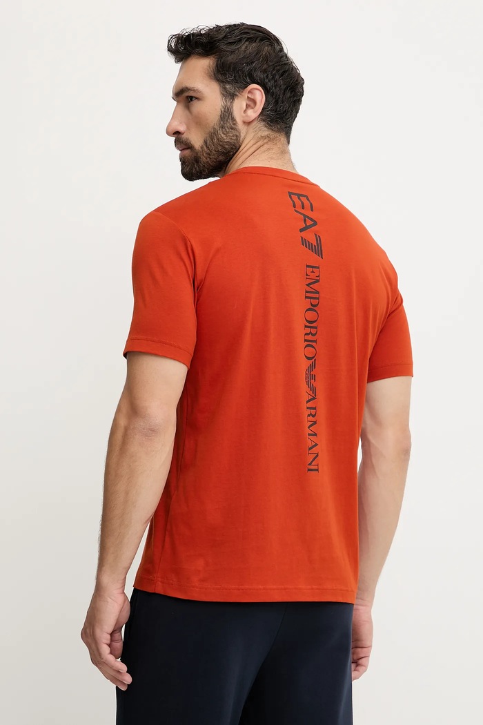 Odzież EA7 Emporio Armani t-shirt bawełniany AF10375.7M000567 pomarańczowy