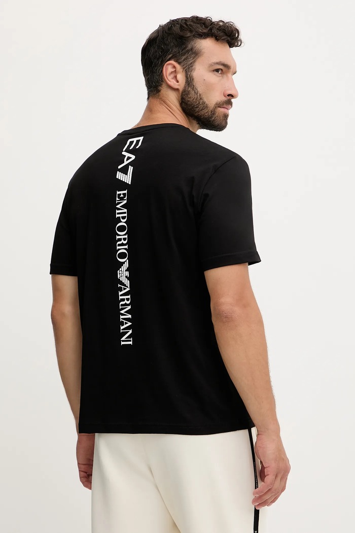 Oblačila Bombažna kratka majica EA7 Emporio Armani AF10375.7M000567 črna