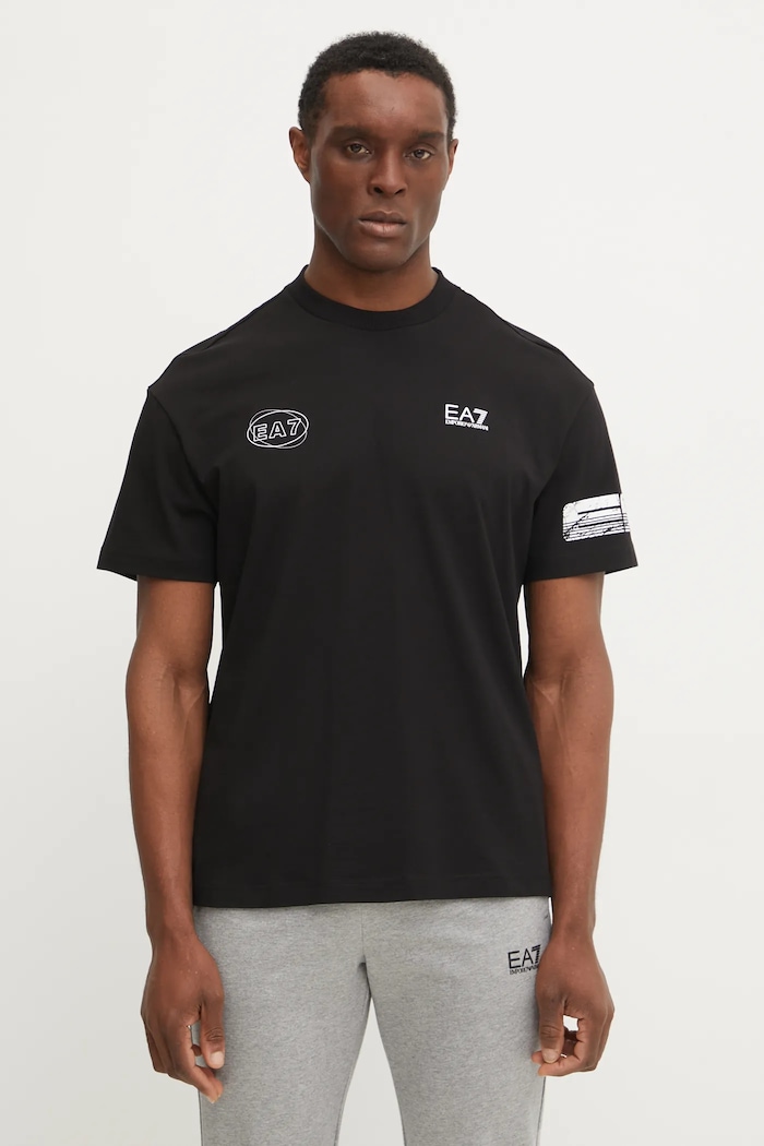 Oblečení Bavlněné tričko EA7 Emporio Armani AF12874.7M000302 černá