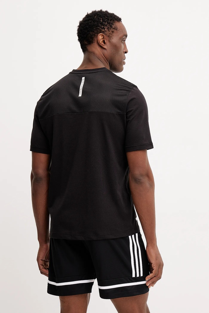 EA7 Emporio Armani t-shirt treningowy z elastanem czarny AF13956.7M000124