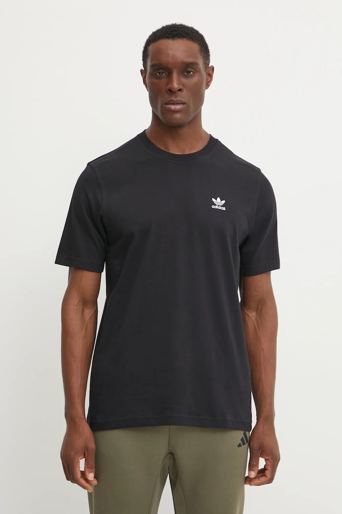 adidas Originals t-shirt bawełniany Trefoil bawełna czarny JI8545