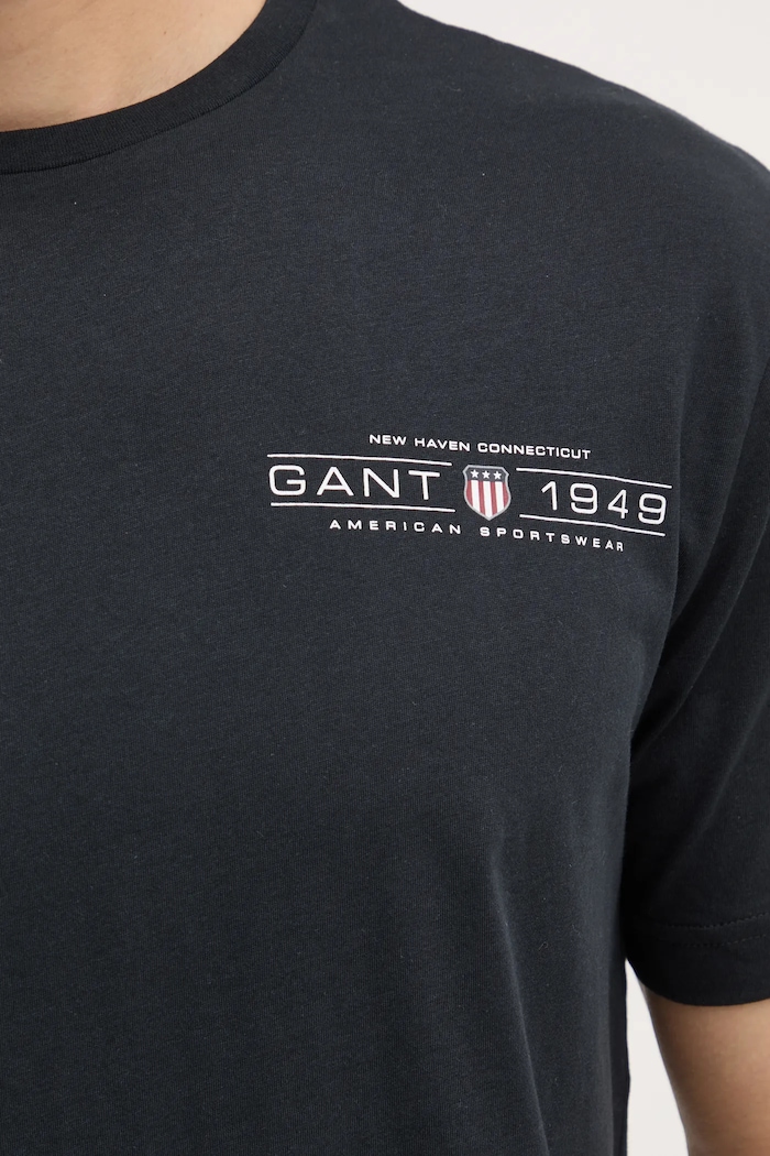 Gant t-shirt bawełniany 2044017 czarny