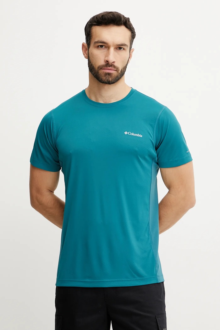 Columbia t-shirt sportowy Zero Rules regular turkusowy 2118501