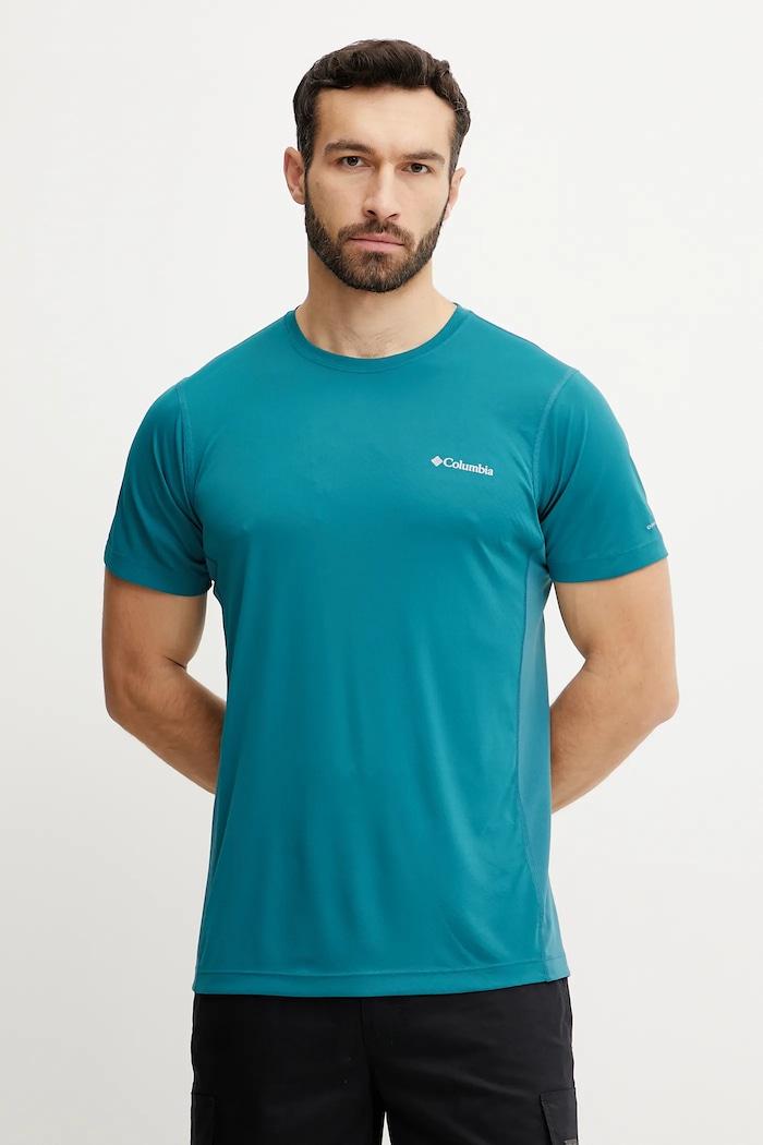Columbia t-shirt sportowy Zero Rules regular turkusowy 2118501