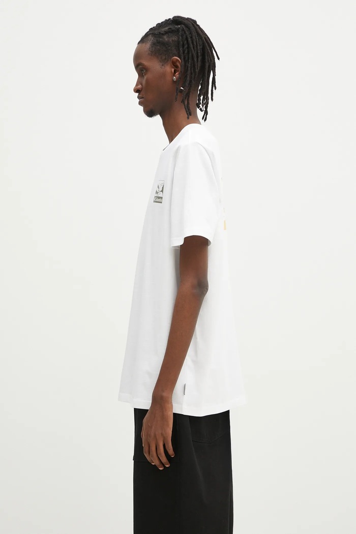Columbia cotton t-shirt Explorers Canyon 2036451. white AW25