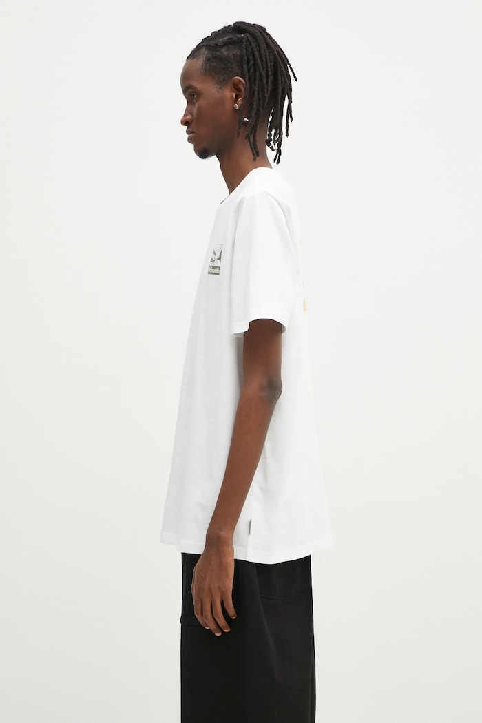 Columbia cotton t-shirt Explorers Canyon 2036451. white AW25