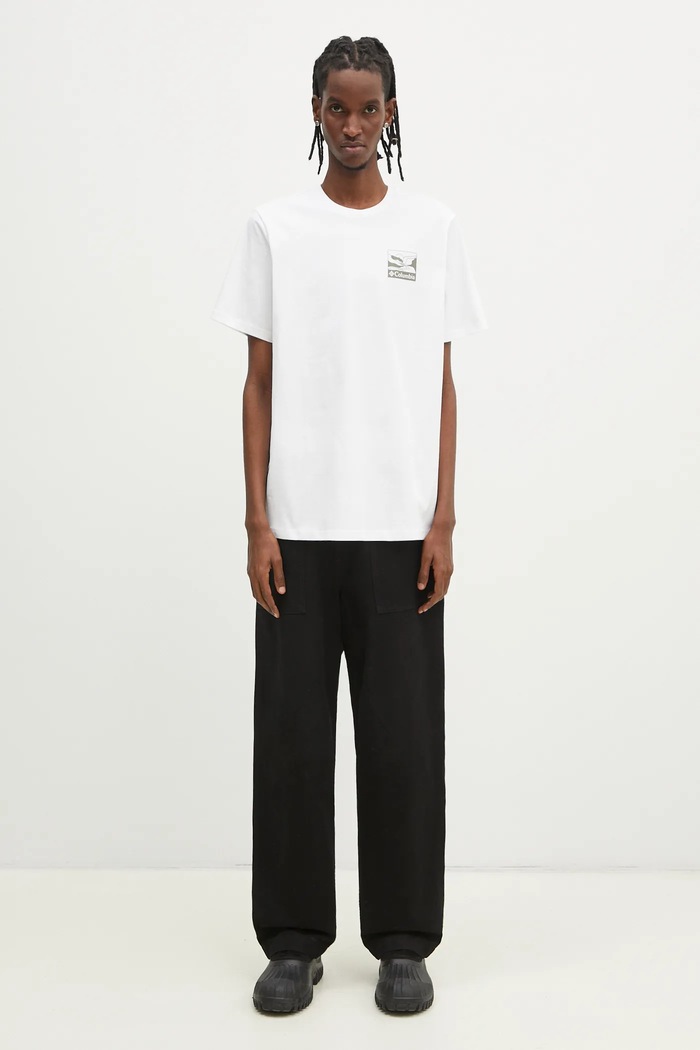 Columbia cotton t-shirt Explorers Canyon 2036451. white