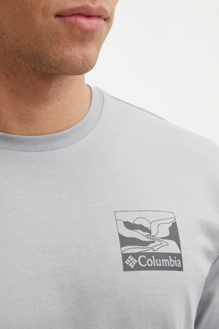 Bavlněné tričko Columbia Explorers Canyon 2036451. šedá