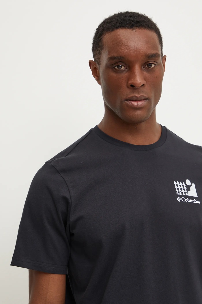 Columbia cotton t-shirt Explorers Canyon black 2036451.