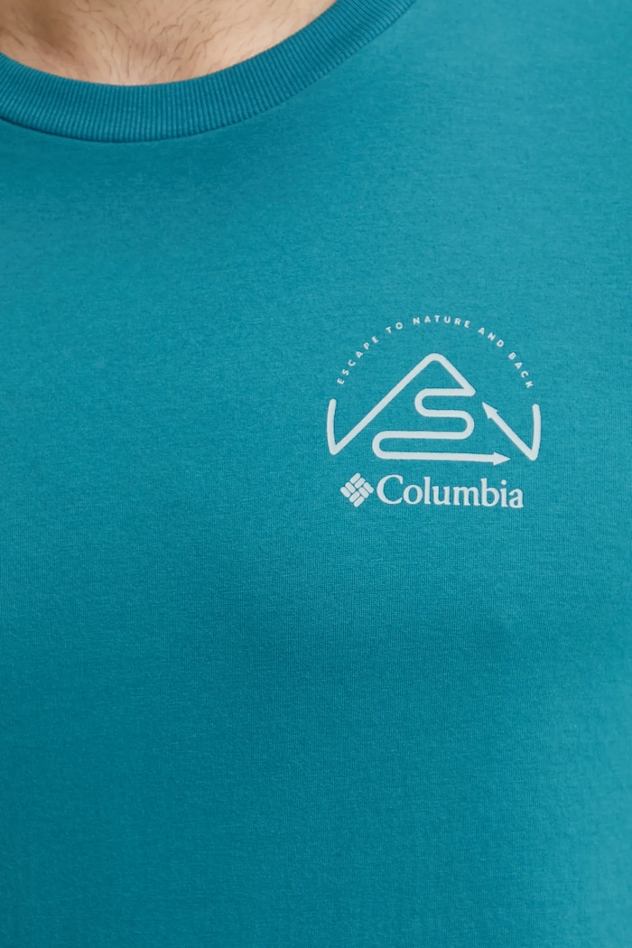 Columbia t-shirt sportowy Tunnel Valley 2119563 turkusowy