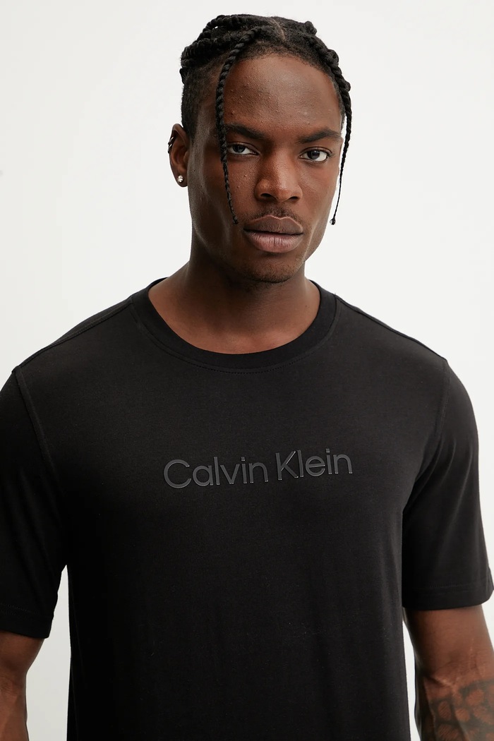 Ρούχα Μπλουζάκι Calvin Klein Performance LVGMS5K182 μαύρο