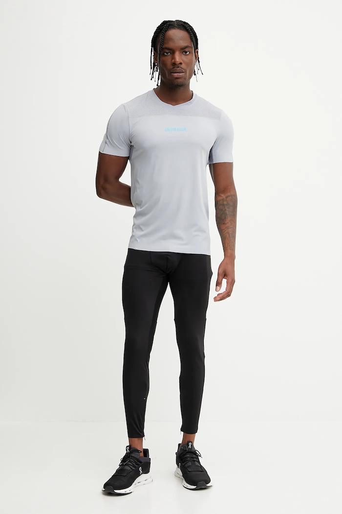 Тениска за трениране Calvin Klein Performance LVGMS5K188 сив SS26