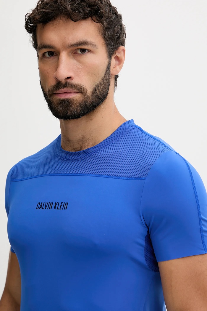 Μπλουζάκι προπόνησης Calvin Klein Performance μπλε LVGMS5K188