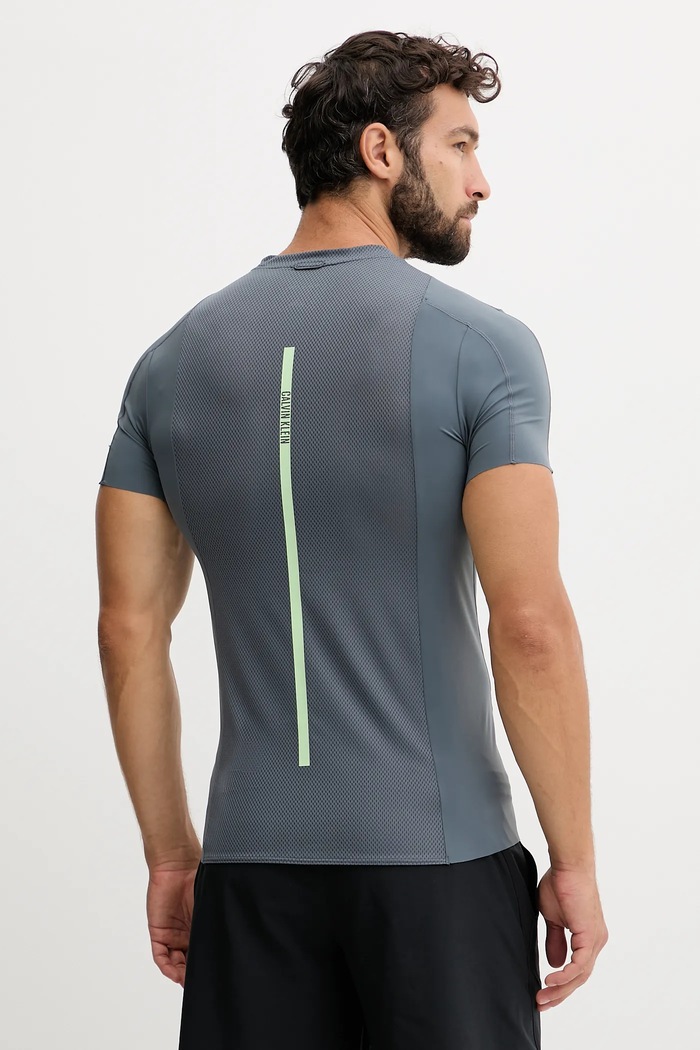 Oblečenie Tréningové tričko Calvin Klein Performance LVGMS5K188 sivá