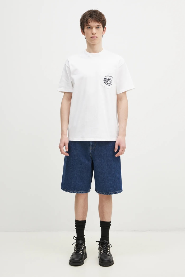 Carhartt WIP cotton t-shirt Fragments Pocket I034407.00AXX white