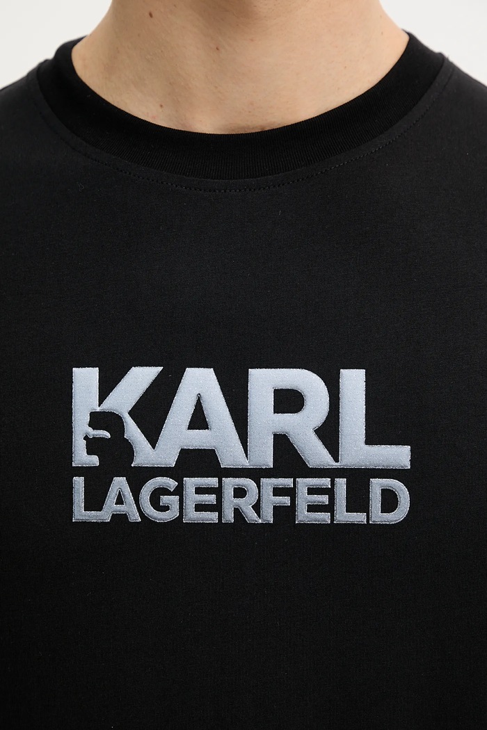 Bavlnené tričko Karl Lagerfeld 552241.755064 čierna