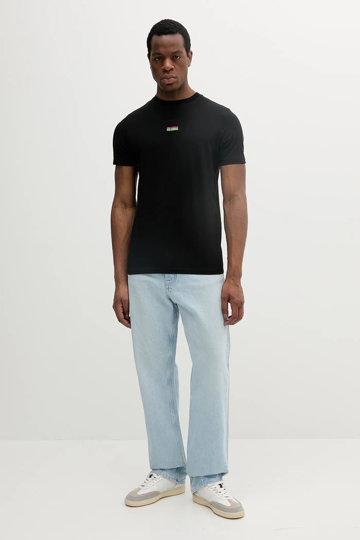 Bavlnené tričko Karl Lagerfeld 552224.755031 čierna SS25