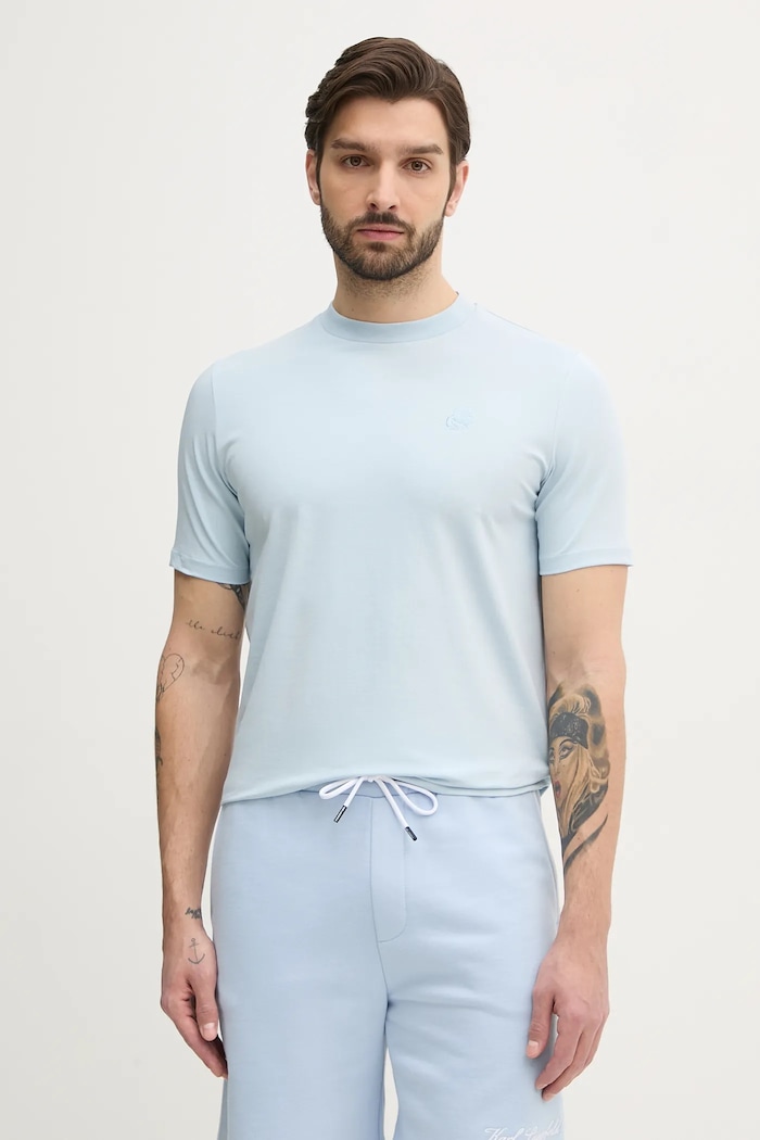 Karl Lagerfeld t-shirt semplice blu 552221.755750
