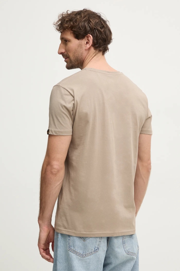 Odzież Alpha Industries T-shirt bawełniany 100501CB beżowy
