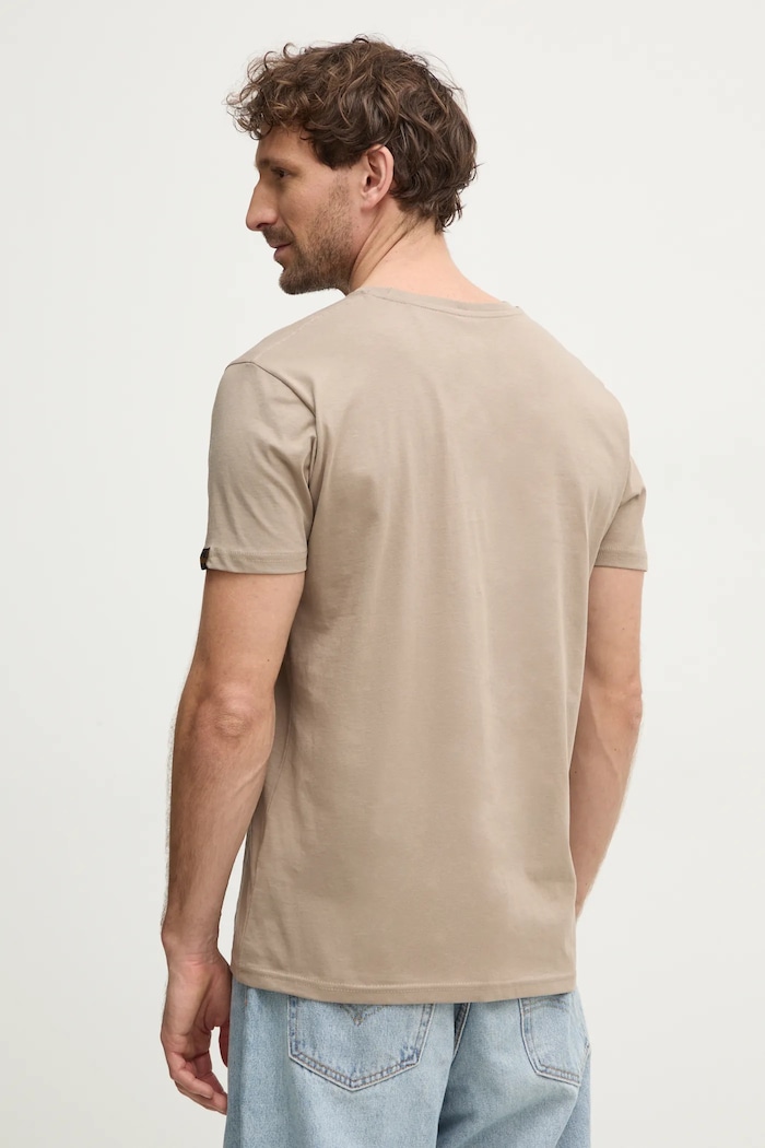 Odzież Alpha Industries T-shirt bawełniany 100501CB beżowy