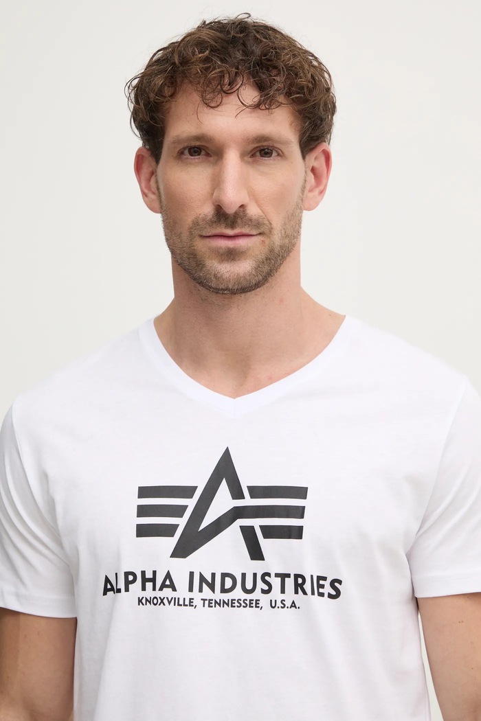 Majica kratkih rukava Alpha Industries bijela 106512