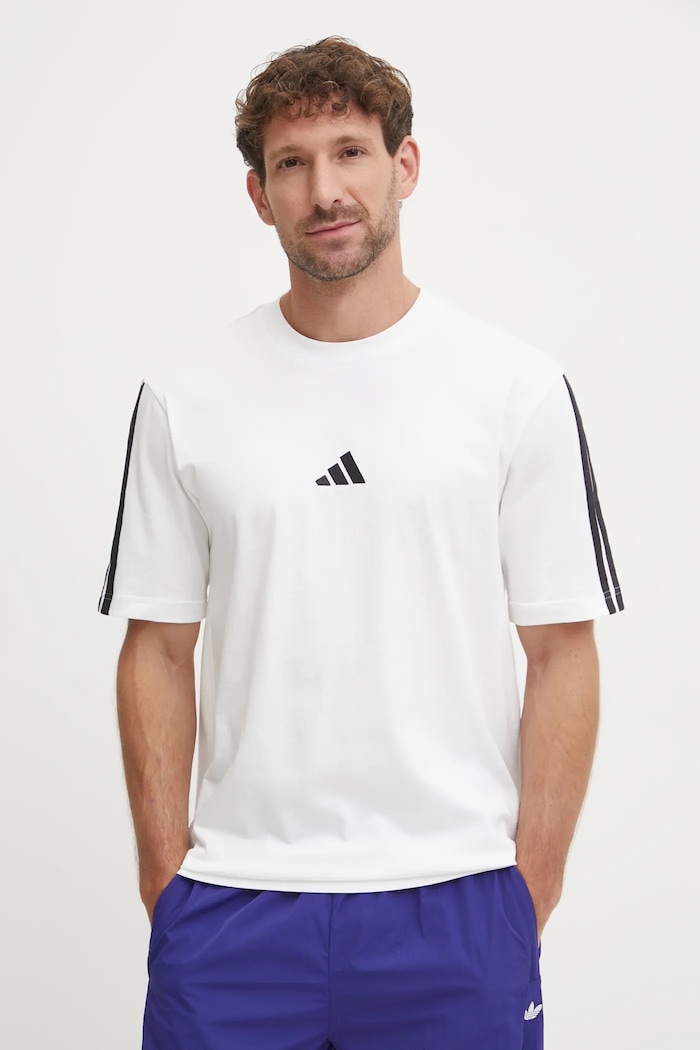 adidas Bavlnené tričko adidas Essentials biela JW1952