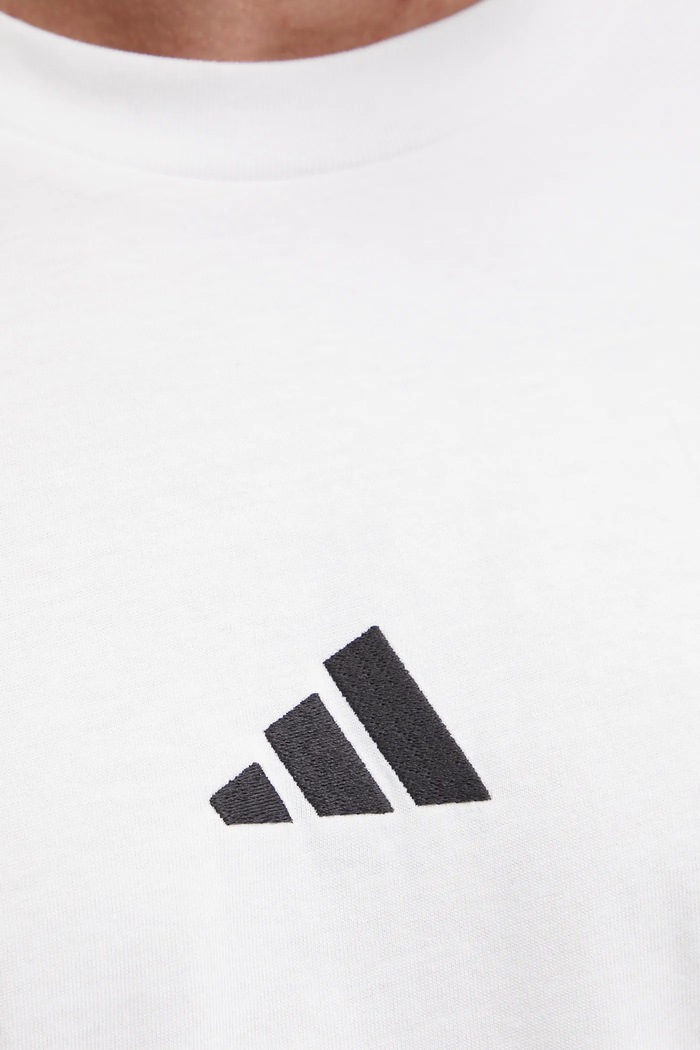 Bavlnené tričko adidas Essentials adidas biela JW1952