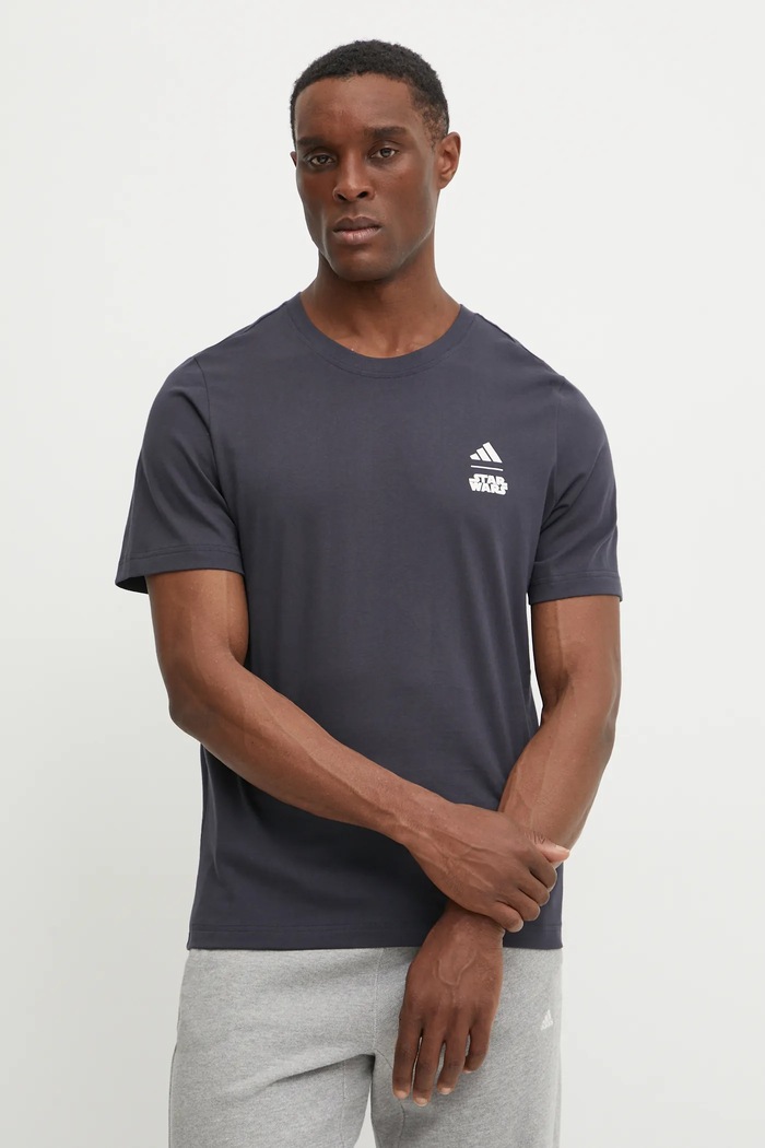 Odzież adidas t-shirt bawełniany x Mandalorian JI5716 szary