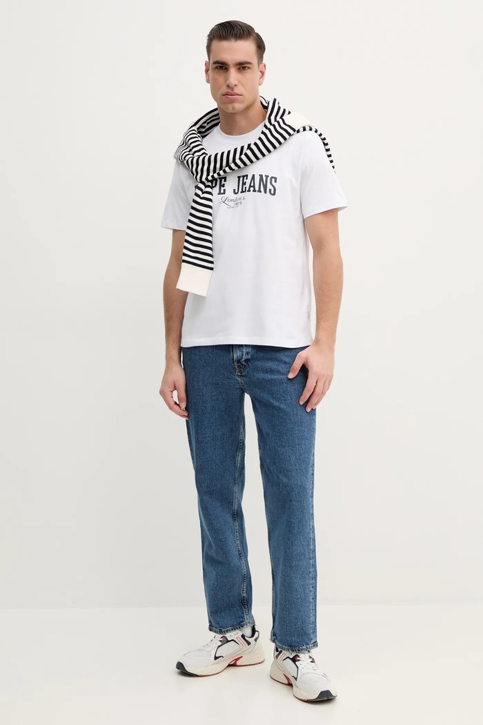 Pepe Jeans tricou DERRIL TEE PM509766 alb SS25