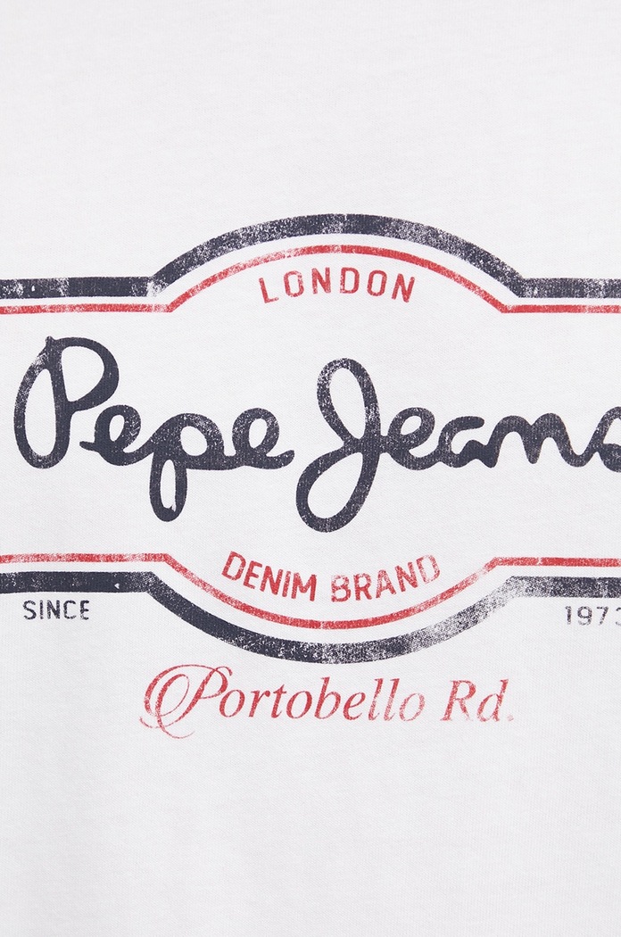 Bavlnené tričko Pepe Jeans DAXTON TEE PM509786 biela