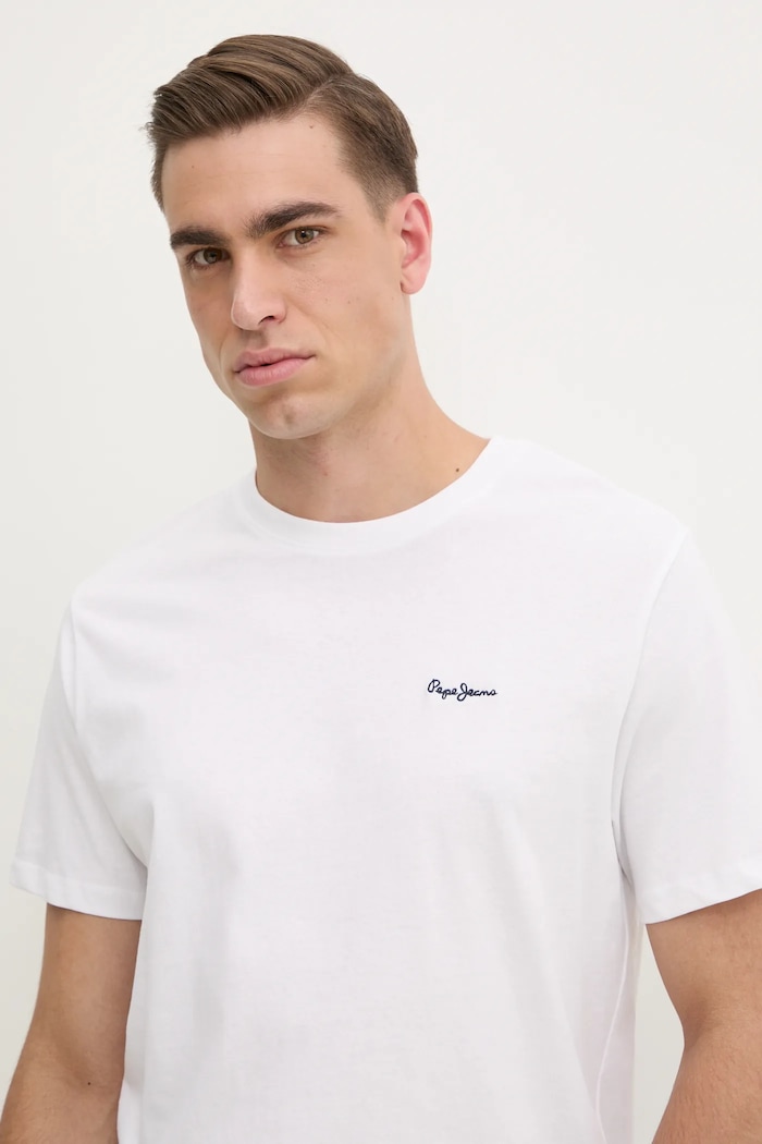 Pepe Jeans t-shirt bawełniany CONTRAST CONNOR biały PM509933