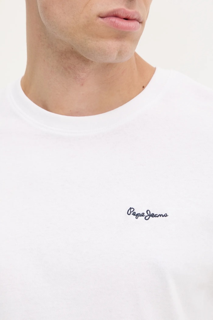Pepe Jeans t-shirt bawełniany CONTRAST CONNOR PM509933 biały